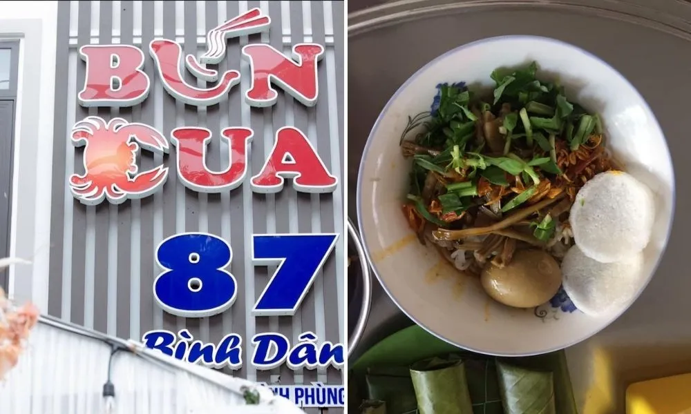 Tô bún cua thối đầy ắp topping hấp dẫn tại quán Bún cua 87 Pleiku, Gia Lai