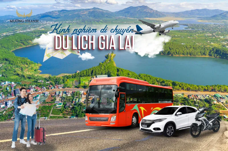 Xe máy và ô tô là phương tiện di chuyển phổ biến khi du lịch Gia Lai