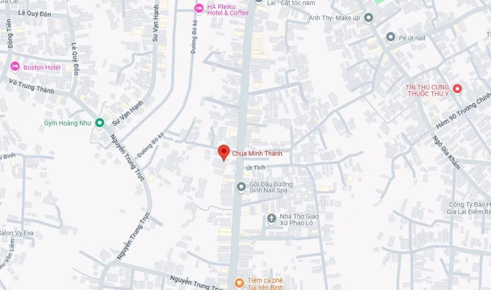 Bản đồ vị trí Chùa Minh Thành tại 348 Nguyễn Viết Xuân, Pleiku, Gia Lai
