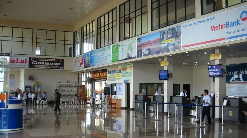 Không gian bên trong nhà ga hành khách sân bay Pleiku, Gia Lai